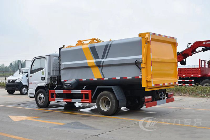 國六7方 藍牌東風D6 側(cè)裝壓縮垃圾車