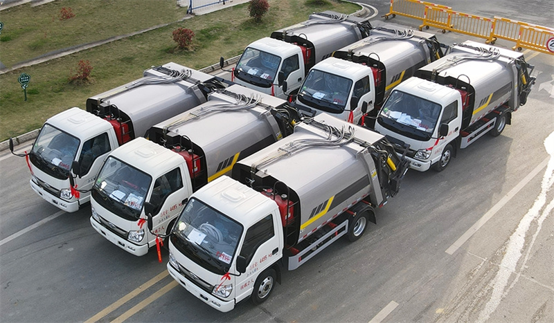 福田5方小卡之星3藍牌壓縮垃圾車批量發(fā)車啦