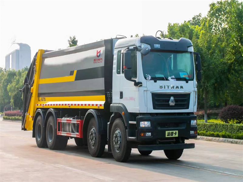 重汽汕德卡前四后八25方壓縮垃圾車
