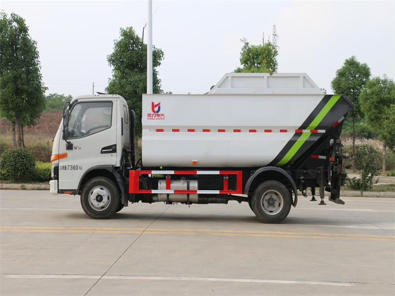 國六江淮駿鈴7方后掛桶無泄漏垃圾車