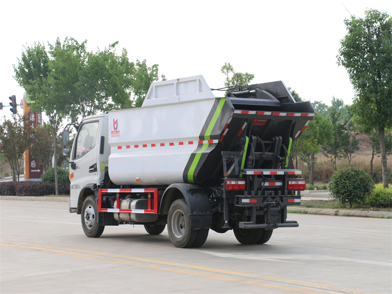國六江淮駿鈴7方后掛桶無泄漏垃圾車
