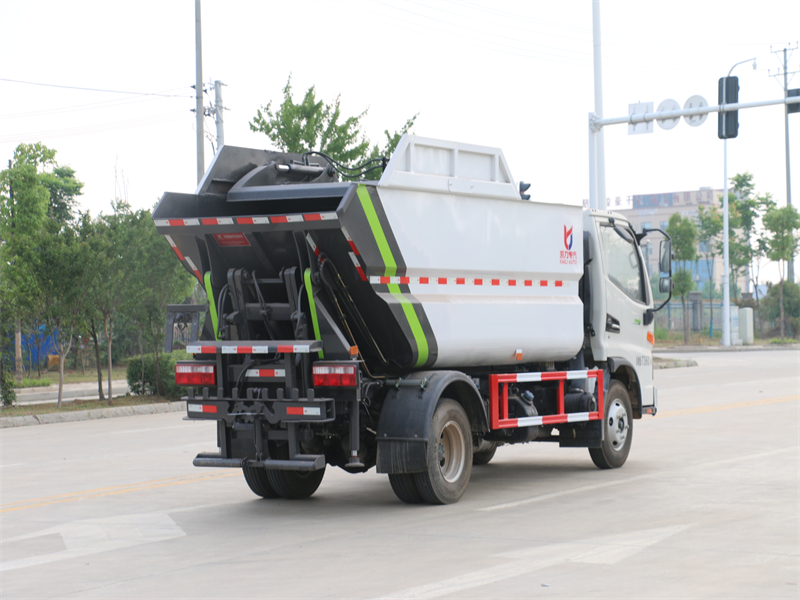 國六江淮駿鈴7方后掛桶無泄漏垃圾車