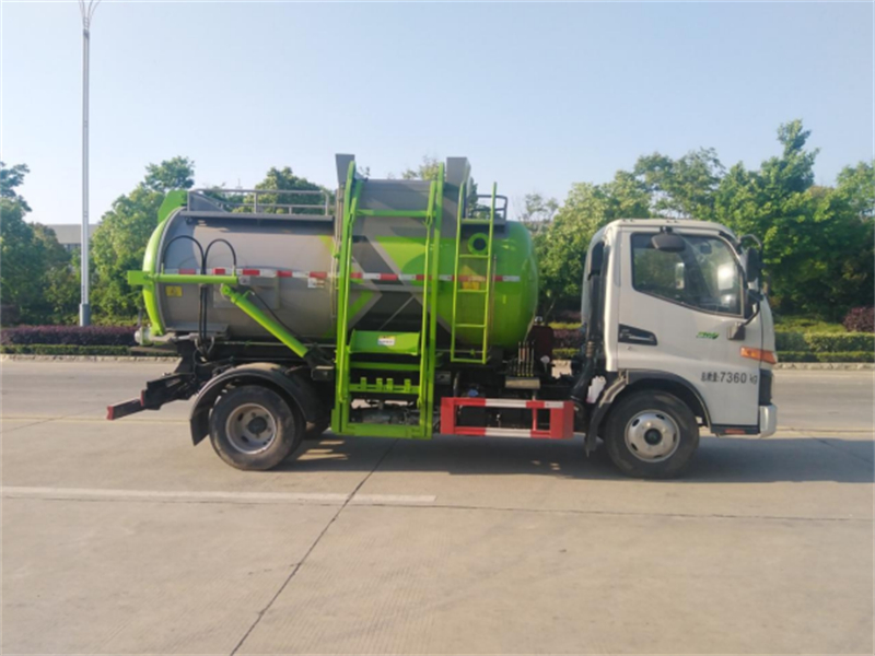 國六江淮駿鈴5方圓罐餐廚垃圾車