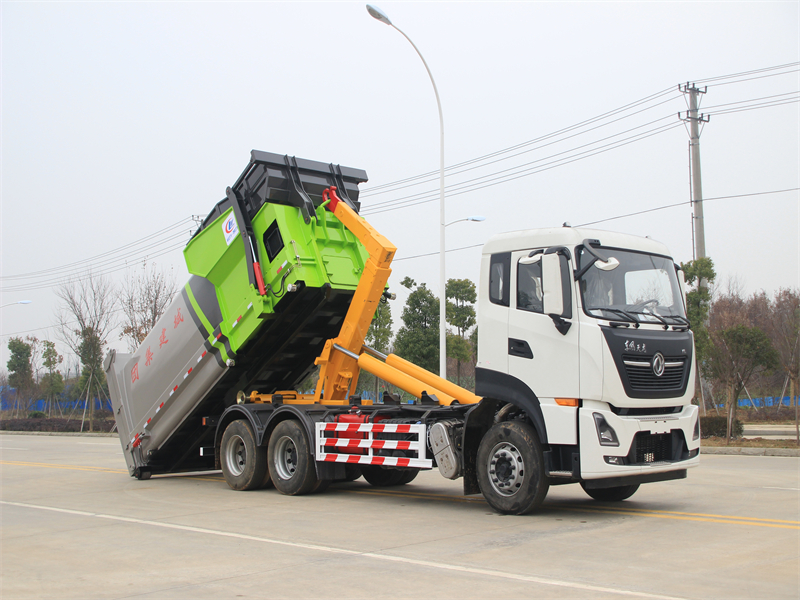 東風(fēng)天龍車廂可卸式垃圾車