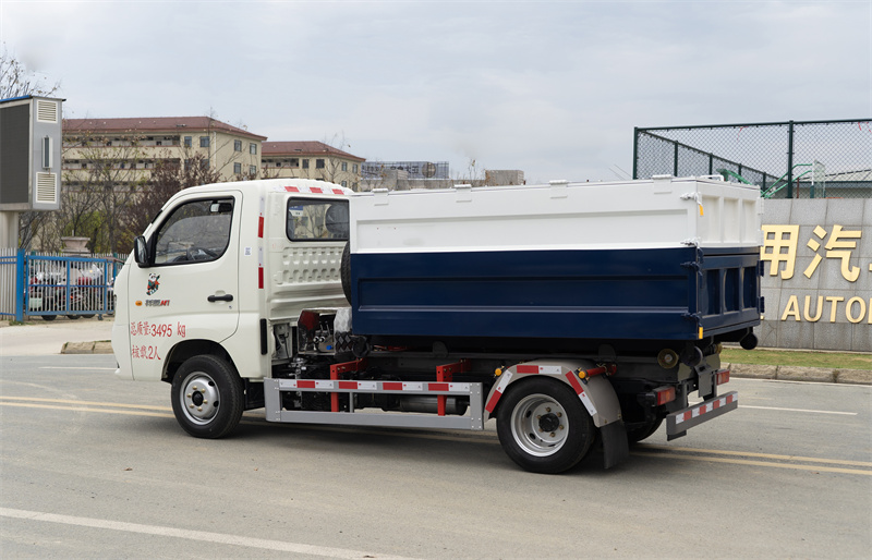 福田祥菱藍(lán)牌3方勾臂垃圾車