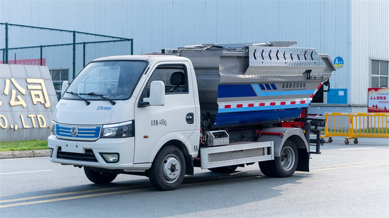 純電動?xùn)|風(fēng)華神4方自裝卸垃圾車